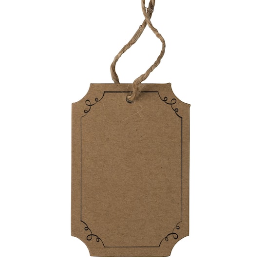 20 x Recycled Kraft Card Strung Tags Christmas/Wedding/Gift/Luggage/Price/Craft